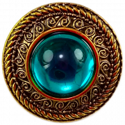 Boton Dorado Piedra Cyan