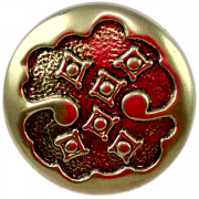 Boton Dorado Rojo