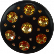 Boton Negro Piedras Doradas